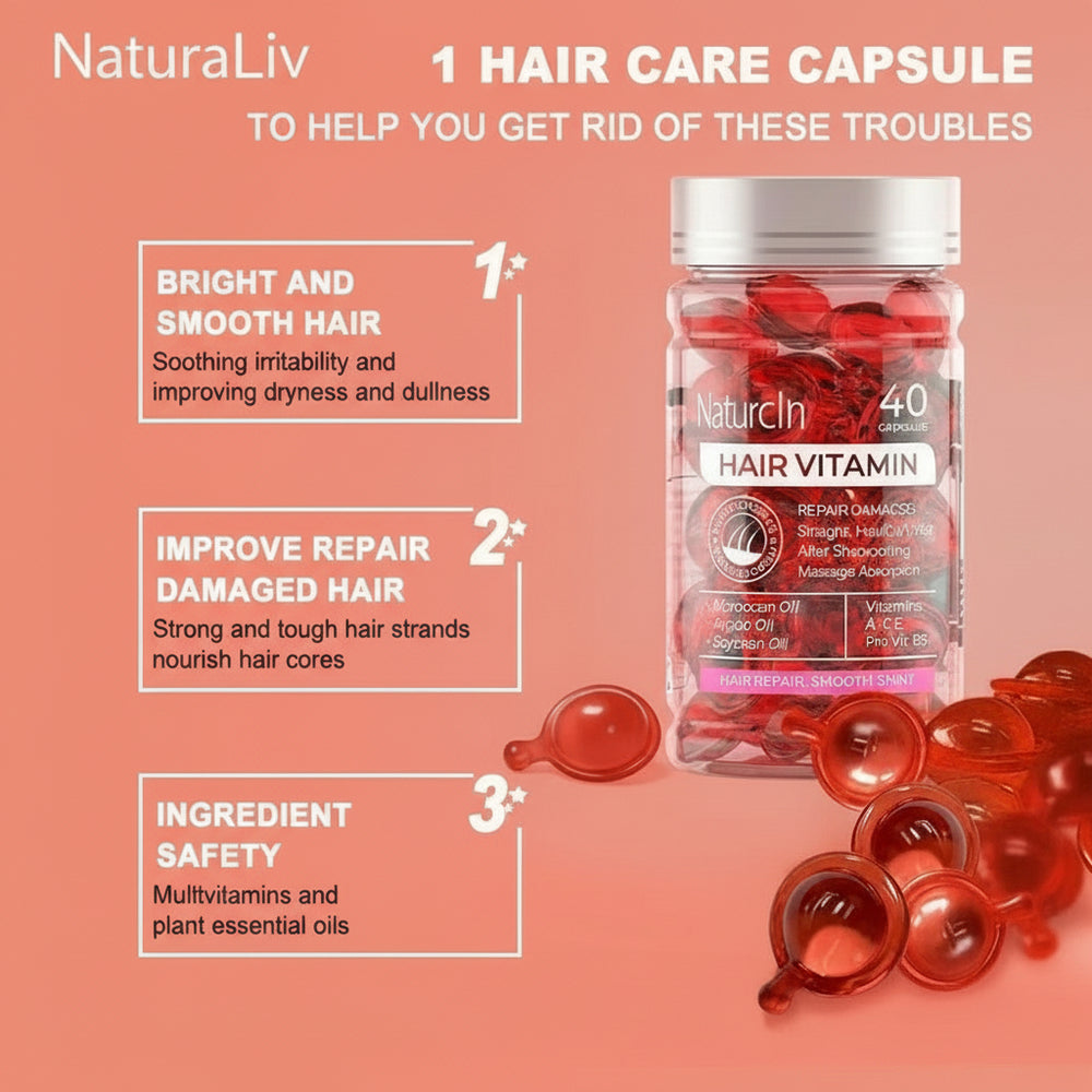 Hair Vitamin Capsule Hair Repair Damaged Hair Care Capsules Essence Protein Smooth Hair Care Repair anti Loss Essential Oil