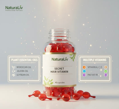 NaturaLiv Hair Vitamin Capsules: Damage Repair & Anti-Frizz Smoothing Oil