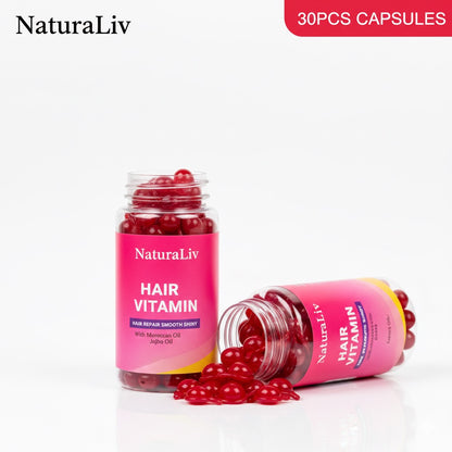 NaturaLiv Hair Vitamin Capsules: Damage Repair & Anti-Frizz Smoothing Oil